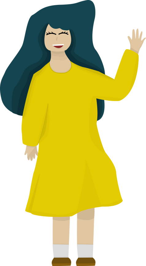 Girl Saying Hello