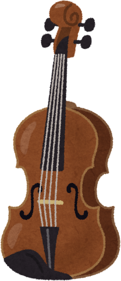 Hand Drawn Illustration of a Viola