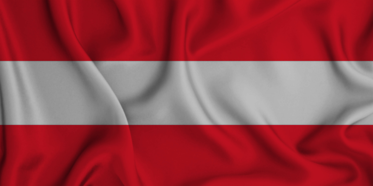 waving flags of autria