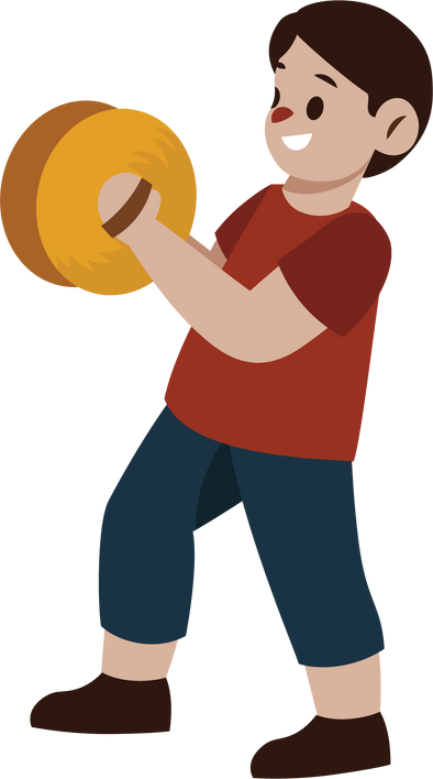 Boy Playing Cymbals